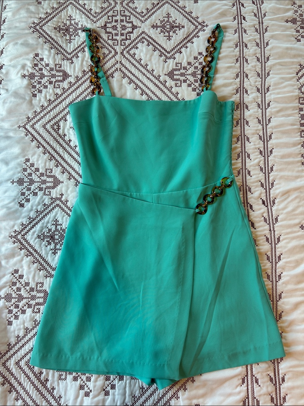 Amanda Uprichard Stilla Romper in Moana